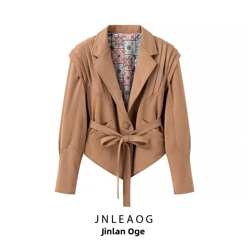 jnleaog-veste-en-daim-elegante-pour-femme-ceinturee-collection-automne-2024-manteau-court-a-manches-longues-fermeture-boutonnee-semi-ouvert