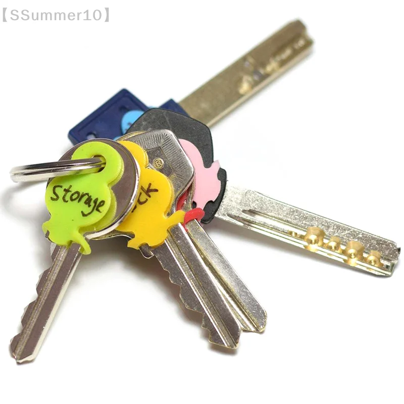 【SSummer10】12Pcs Multicolor Silicone Key Top Covers - Identification Markers Mixed Toppers Tags Case for Key Rings【SS】