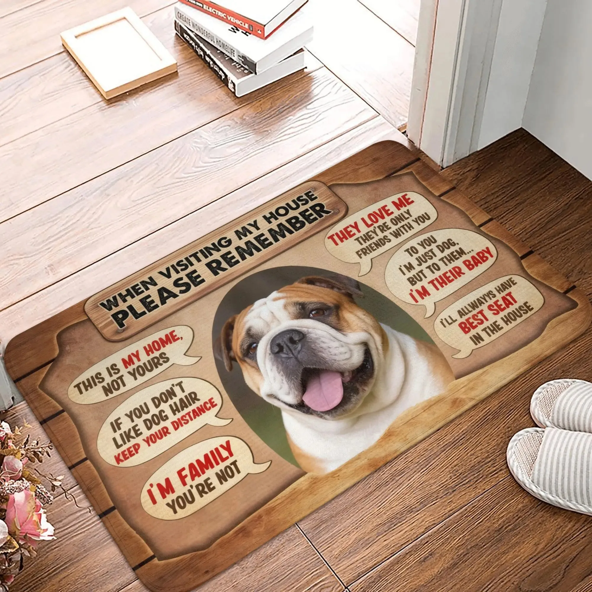 VIKAMA Please Remember This Is My Home Non-slip Doormat for Entrance Porch Home Decor