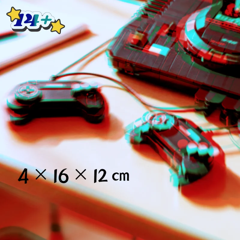 In Stock 479PCS Game Card Sonic Mega Puzzle Model Console Building Block Video Game Controller Ornament Toys for Friends Gifts