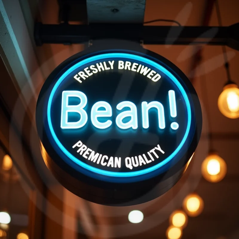 ที่กําหนดเองรอบกล่องไฟ LED สําหรับร้านไอศกรีมกันน้ําอะคริลิคสองด้าน Eye Catching Store ติดผนังจอแสดงผลป้าย