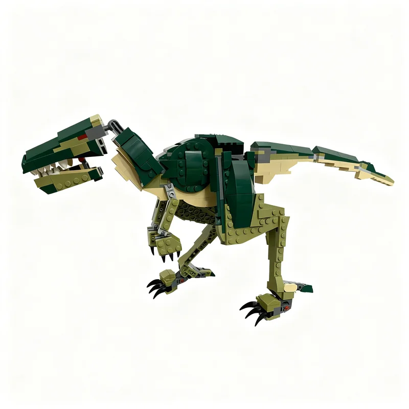 407pcs MOC Creator Creator 3-in-1 Compsognathus Longipes 1 2 Model Building Blocks Christmas Gift Construction Creative Art 3D