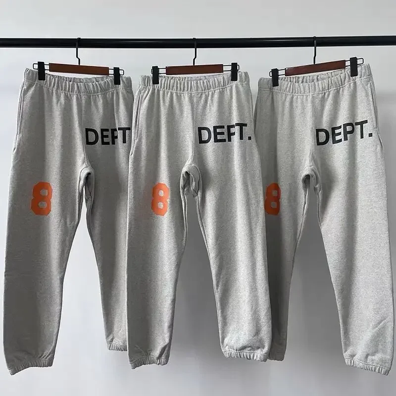 

2025 Digital printing pure cotton terry casual trousers men's and women's leggings sweatpants loose pants