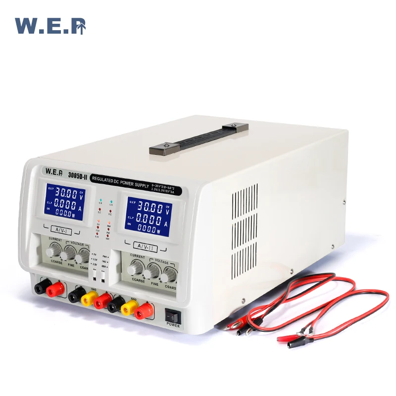 Цифровой регулируемый источник питания постоянного тока WEP 3005D-II 0-30В 0-5А