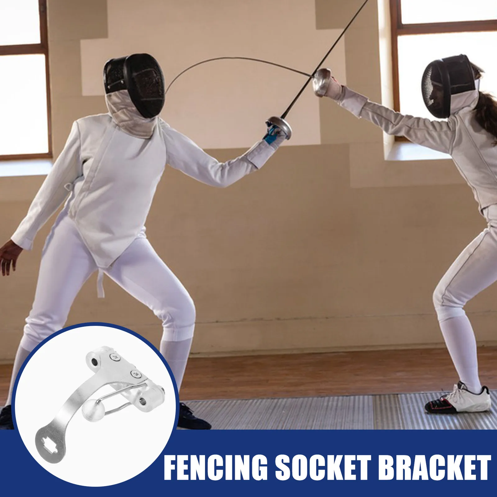 Metal Epee Socket Bracket for Fencing Training Replacement Socket Stainless Steel Stable Support Portable Lightweight Fencing