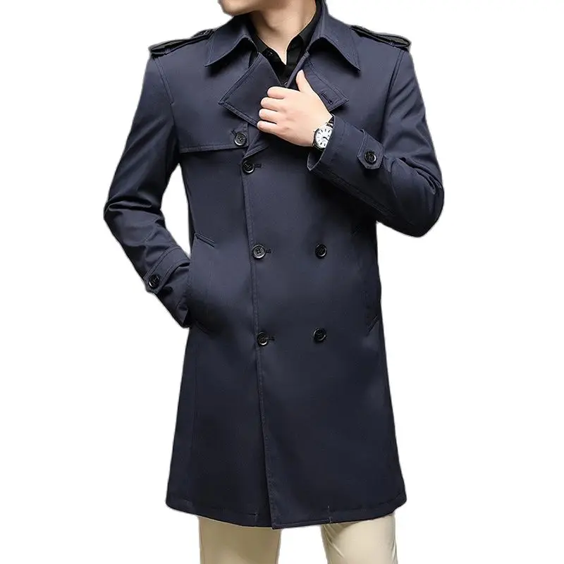 

Mens Trench Coat Men Autumn Fashion Trench Jackets Blazers Designs Double-breasted Business Suit Jacket Windbreaker Male Clothes