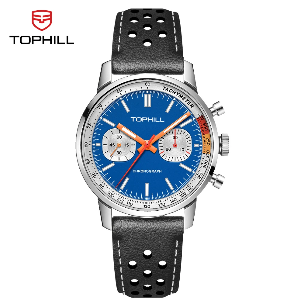 

TOPHILL Panda 1963, часы с хронографом, мужские 40 мм, сапфировое стекло, чайка ST1901, роскошные механические часы с ручным заводом