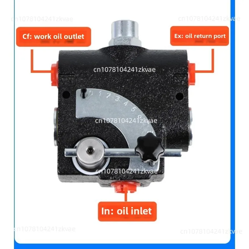 Motor speed control valve rake machine control flow valve adjust ten gear oil port G1/2 speed control valve