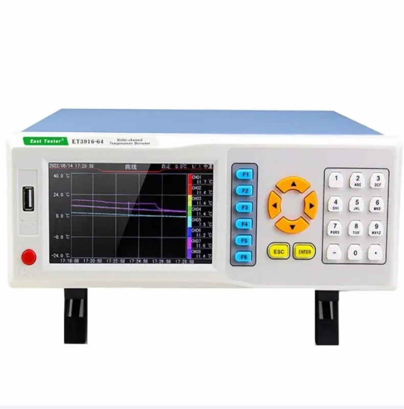 East Tester ET3916 Multi Channels Temp Recorder Inspection Instrument USB Detector Acquisition Thermocouple Probe