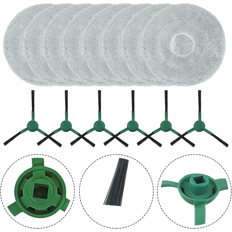 

UNCL For Irobot Roomba Plus 405 505 Combo Robotic Vacuum Cleaner Replacement Parts–Side Brush Mop Cloth Kit