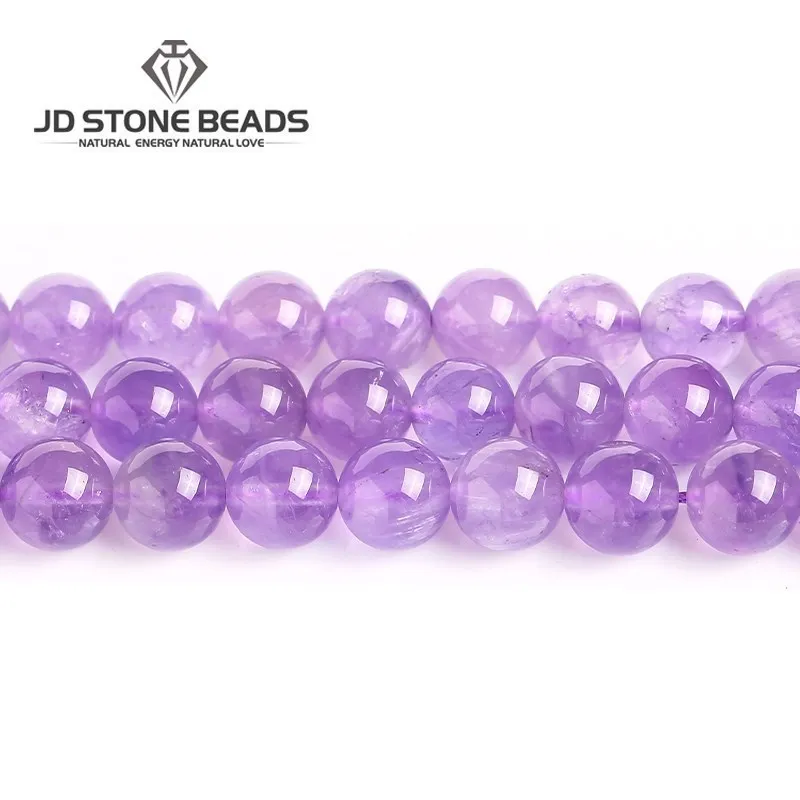 

Natural Violet Amethyst Crystal Stone Loose Spacer lavender Quartz Beads For Jewelry Making Diy Bracelet Necklace Accessory