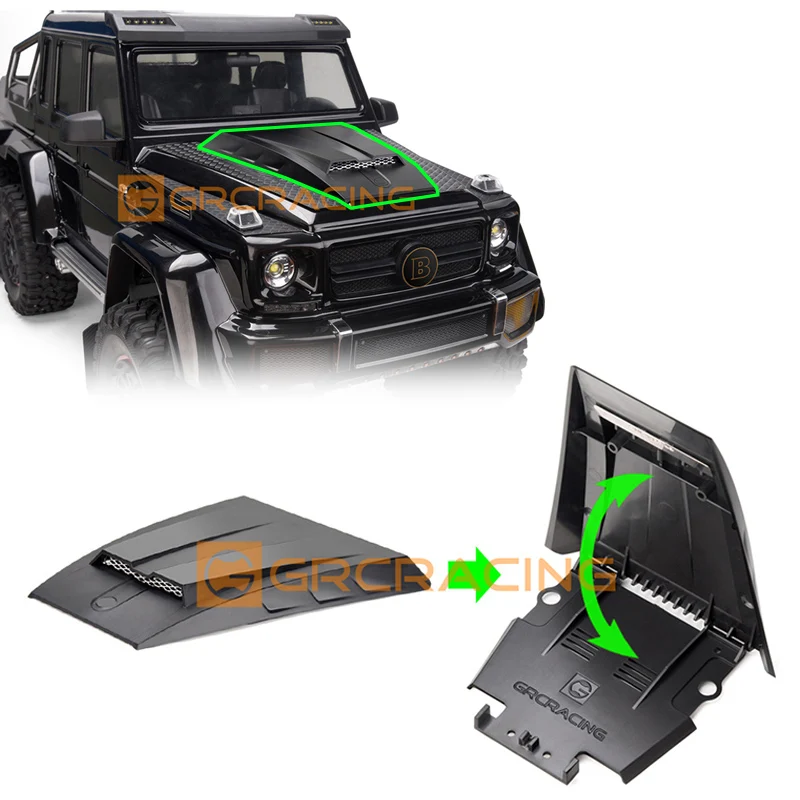 Plastic Hidden Body Pillar + Flip-up Engine Cover Accessories for 1/10 RC Crawler Car Traxxas TRX4 G500 TRX6 G63 Upgrade Parts