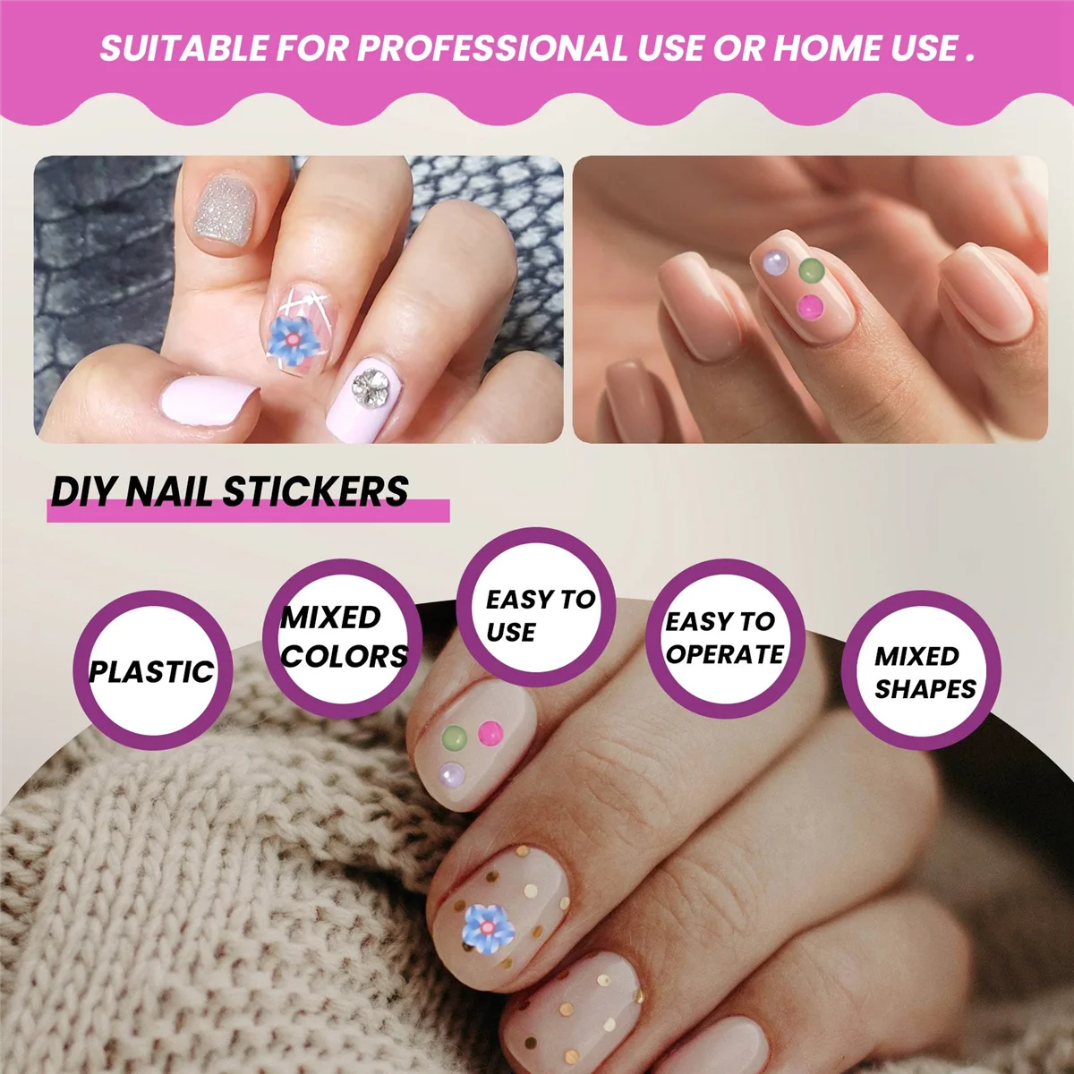 1200 pezzi ruota mista 3D unghie fai da te Glitter brillanti strass Art Tips decorazione