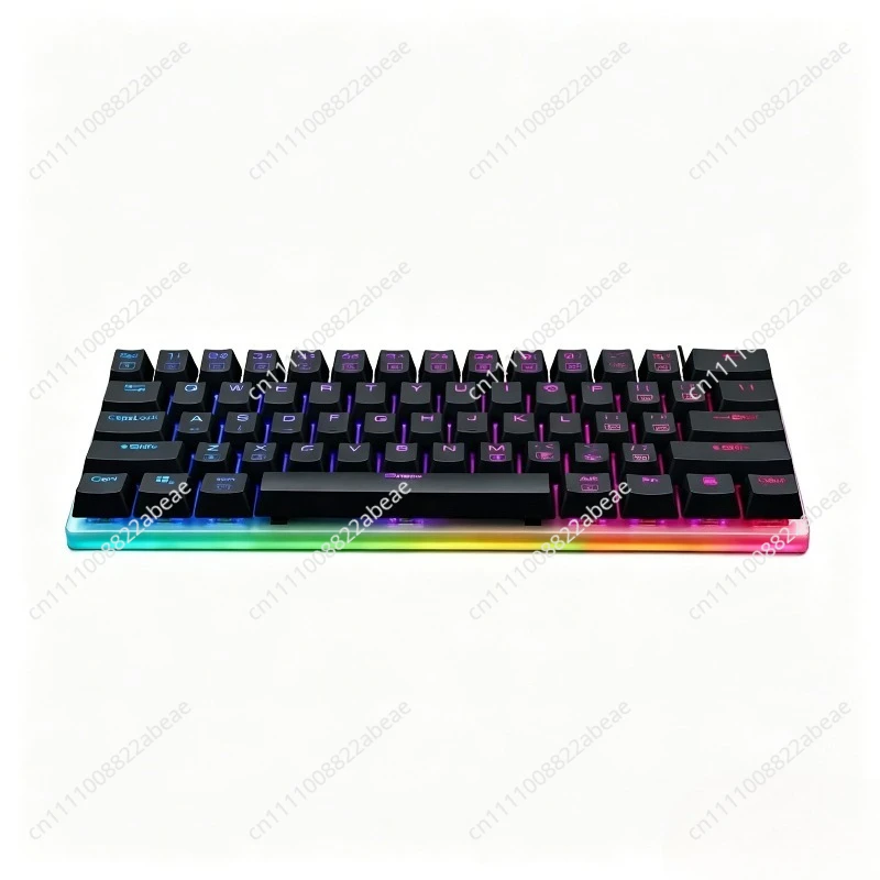 For  K605 Big 60 61 key  Blue Switch Black Gaming gamer Mechanical Keyboard