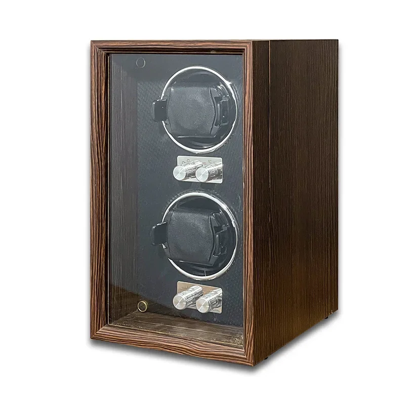 Wood Grain Automatic Watch Winder Mechanical Watch Case Storage Box Dust-proof Household Watch Swinger Rotator Customize Logo