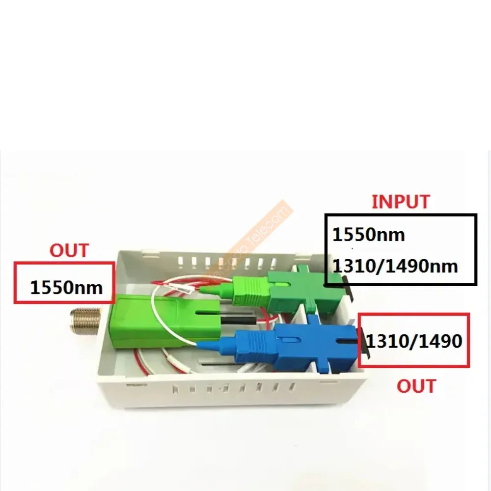 جهاز استقبال سلبي صغير CATV FTTH من الألياف الضوئية مع محول إشارة WDM SC-APC/UPC بصري إلى RF YT-8684-P