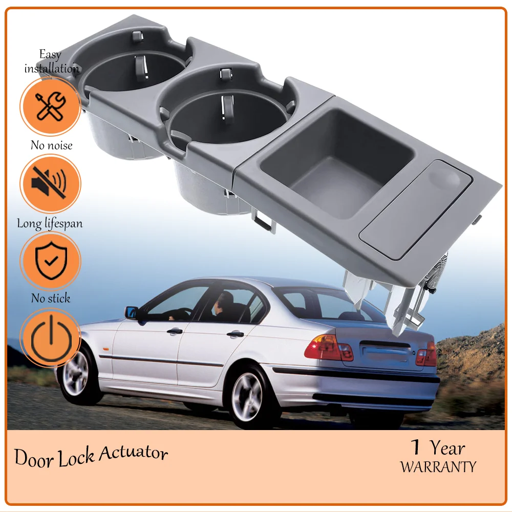 

Durable Gray Drink Cup Holder Assembly Compatible With BMW E46 3 Series 1998-2006 318i 320i 325i 330i Replacement OE 51168248504