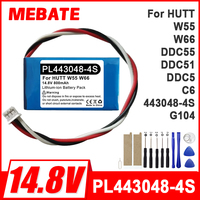 14.8V 800mAh 11.84Wh Li-Ion Battery For HUTT W55 W66 DDC55 DDC51 DDC5 C6 G104 PL443048-4S Window Cleaning Robot Large/Small plug