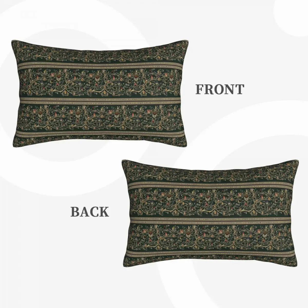Noble House Of Black Famil Rectangle Pillowcase Cushion Cover Decor Bedroom Bed Home Comfort Throw Pillow