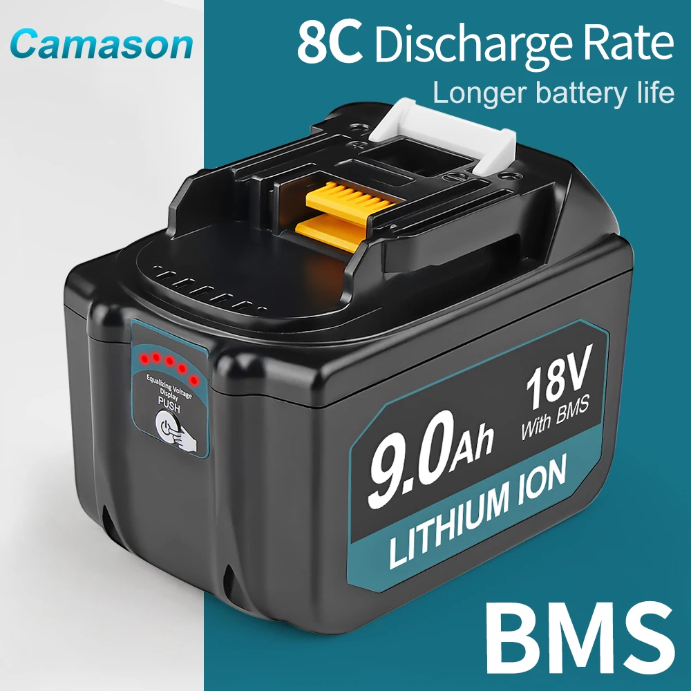 Batteria Camason 9Ah Makita 18 V per accessori di ricambio per utensili elettrici MAKITA pacchetto batterie ricaricabili agli ioni di litio BL1890