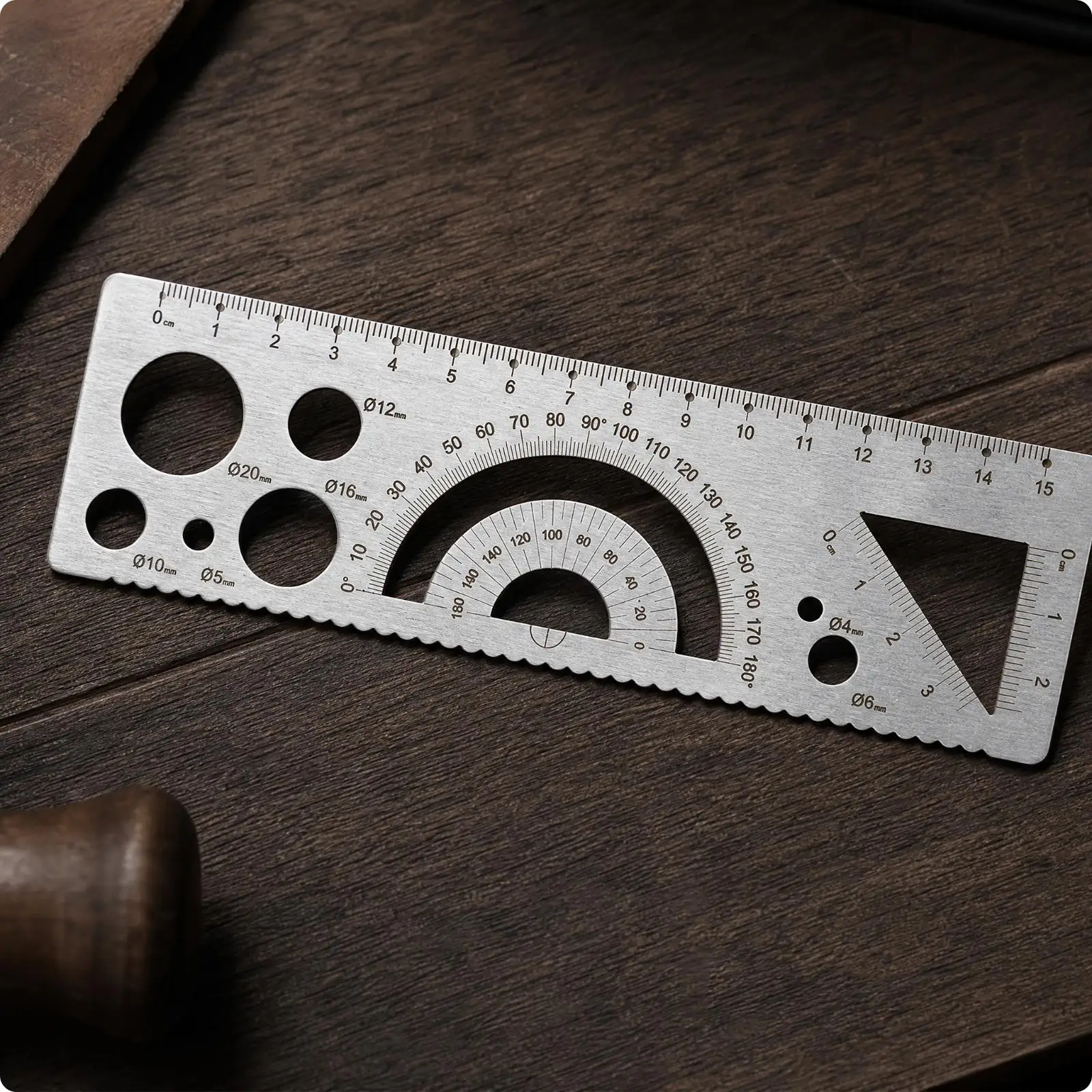 Multifunctional Straight Ruler Stainless Steel Ruler Versatile Measuring Tool for Students, Technical Drawing, Geometric
