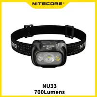 Nitecore NU33 700 lumens High CRI LED Triple Output Headlamp CRI auxiliary White Light Headlight Built-In Battery