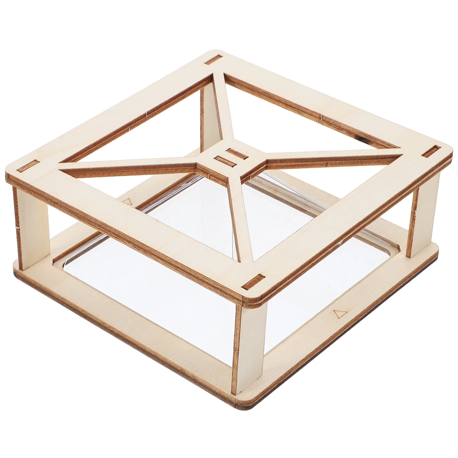 1 Set Wooden Diy Science Projector Kit For Kids 3D Holographic Display Science Experiment Assembly Holographic