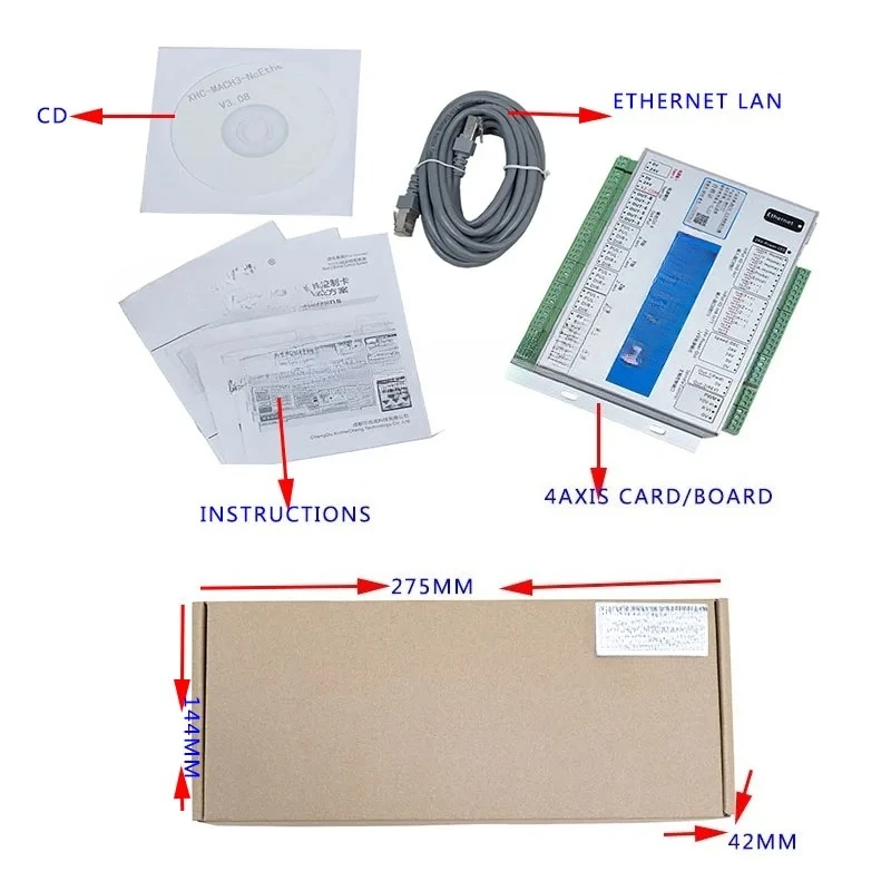 MK4-ET Wi Mach3 Motion Control Card Ethernet USB Board for numerical control of milling engraving machinery 5
