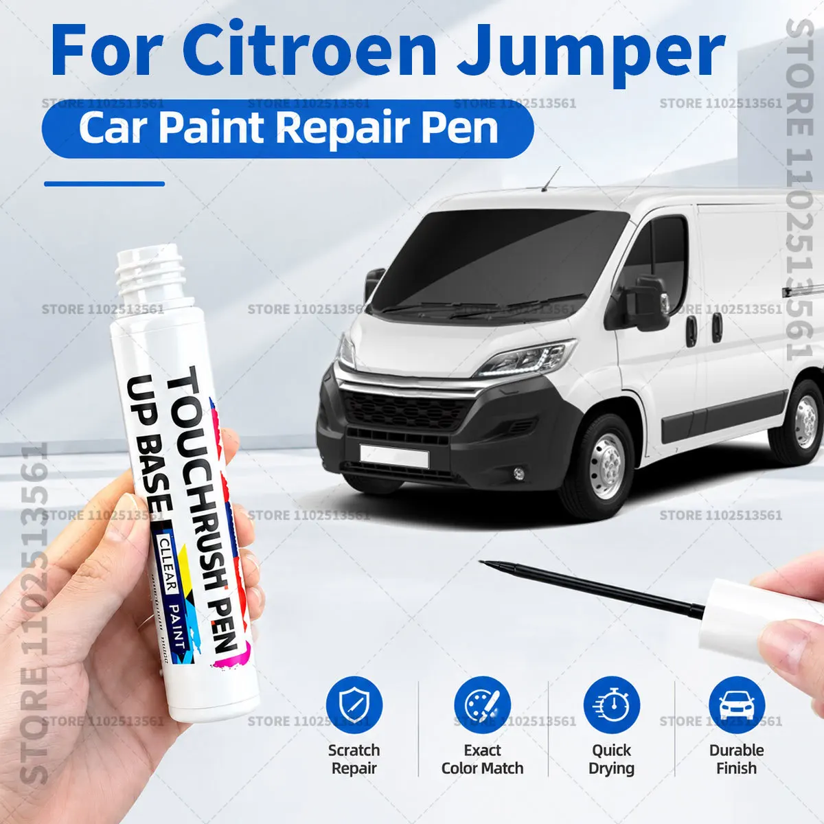 For Citroen Jumper Automotive Touch Up Paint Pen Scratch Repair Marker for Car Body Bumper Door Paint Restoration Accessories