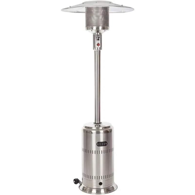 Fire Sense 01775 Performance Series Patio Heater With Wheels 50,000 BTU Output Electronic Ignition System Portable Outdoor