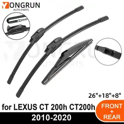3PCS Car Wiper for LEXUS CT 200h CT200h 2010-2020 Front Rear Windshield Four Seasons durable Accessories 2010 2011 2012 2020
