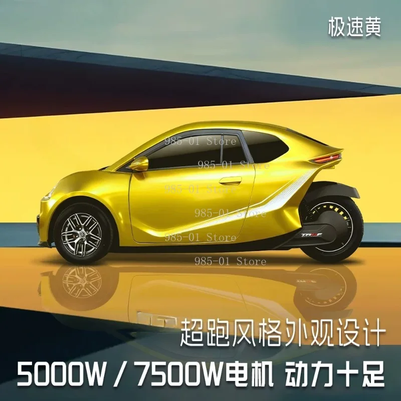 New Energy Inverted Three-Wheeler Lithium Battery Elderly Scooter with Air Conditioner