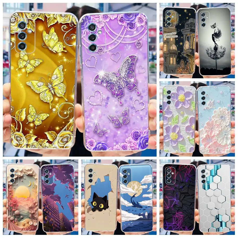 For Samsung Galaxy M52 5G Case SM-M526B Shockproof Cover Fashion Butterfly Soft Silicone Phone Cases For Samsung M52 M 52 Bumper