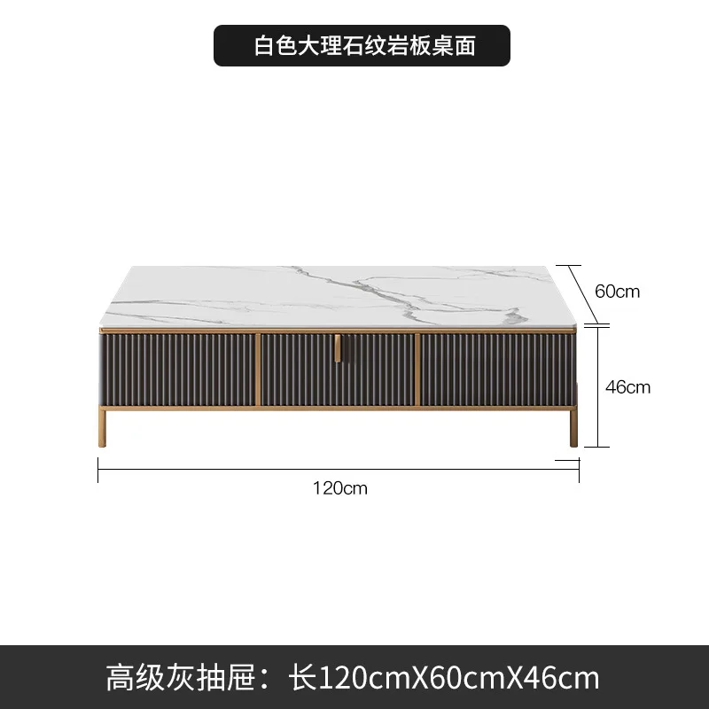Wall-mounted TV cabinet rock slab suspended wall-mounted modern simple light luxury coffee table combination apartment hanging