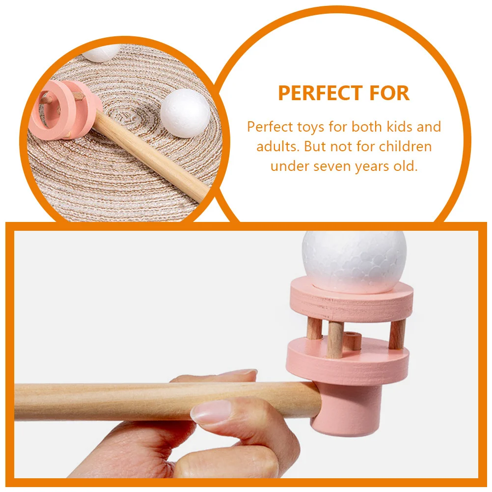 2 pezzi tubo di soffiaggio galleggiante gioco in legno giocattoli per bambini migliorano la capacità di equilibrio comunicazione genitore-figlio attività all'aperto al coperto