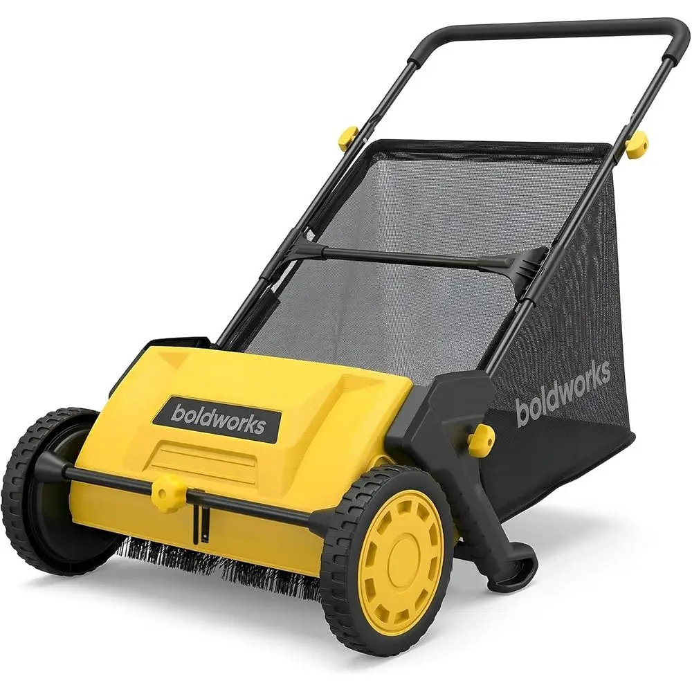 

Push Lawn Sweeper 21" Walk Behind Lea Collector or Lawn and Yard with 103L Hopper Bag Adjustable Height Grass & Lea Picker or La