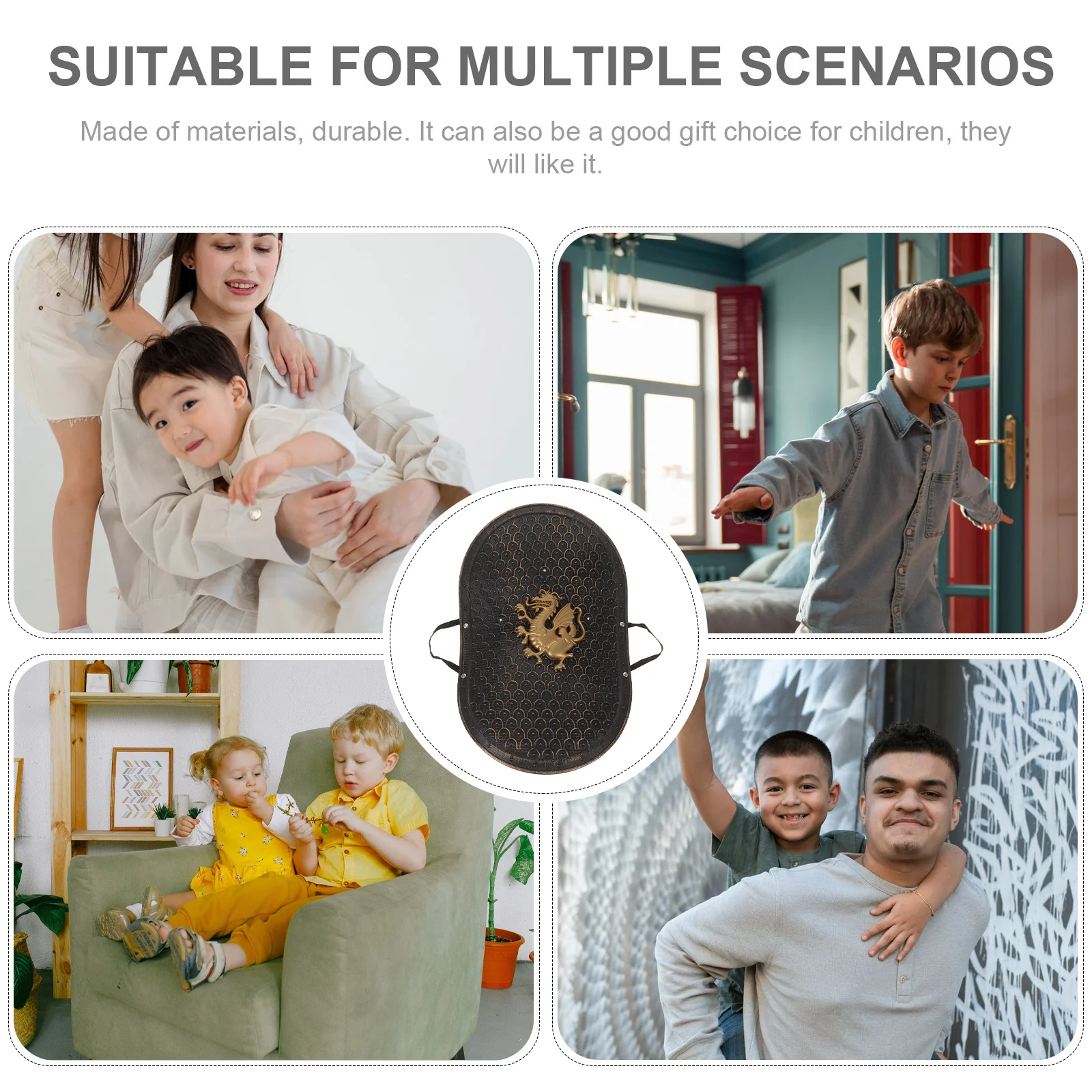 1 قطعة درع تأثيري عالي الجودة من البلاستيك المتين تصميم واقعي للحفلات المفضلة لحدث عيد الميلاد درع اللعب لـ #1