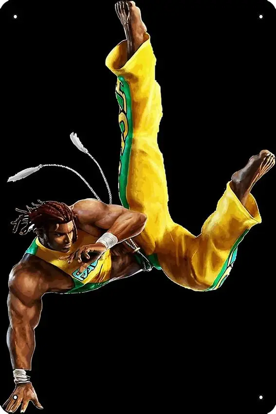 eddy gordo tekken Poster 8 x 12 Inch Funny Metal Tin Sign Game Room Man Cave Wall Decor