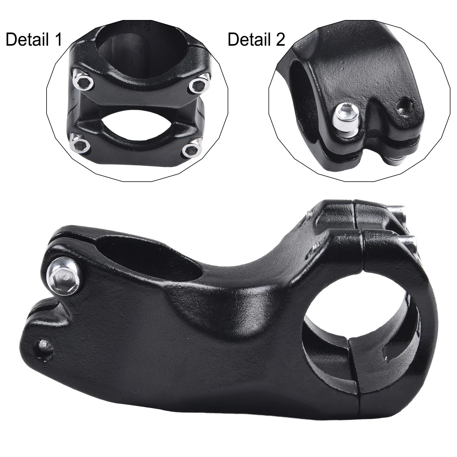 Mountain Bike Handle Handlebar Stem High Quality Mtb Handlebar Stem -17° 1xHandlebar Stem 31.8mmx70/80mm Black For 28.6 Fork