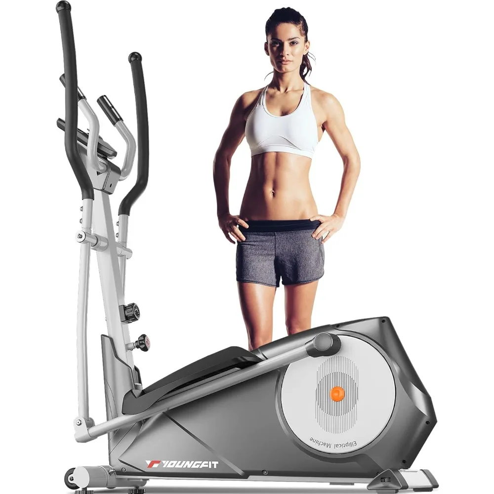 Elliptical Machine, Foldable Elliptical Machine for Home, 22 Resistance Levels with Large LCD Monitor Eliptical Exercise Machine