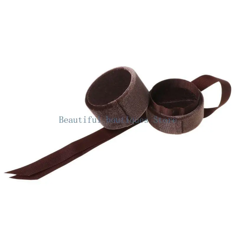 U4LF Engagement Round Shape Ring Box Wedding Ring Box Jewelry Packaging Box Solid Color Round Single Ring Box Fashion Gift
