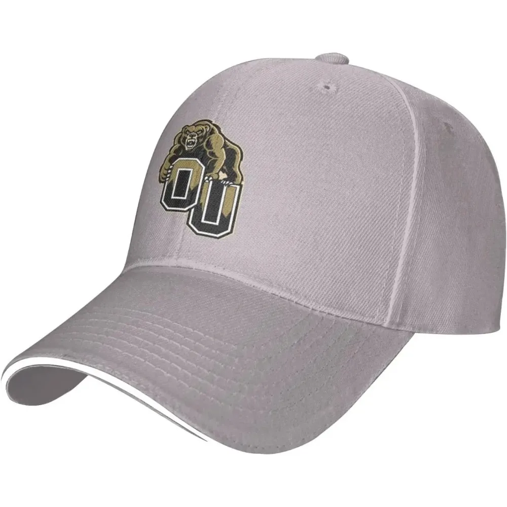 Oakland University-Logo Sandwich Cap Unisex Classic Baseball Capunisex Adjustable Casquette Dad Hat