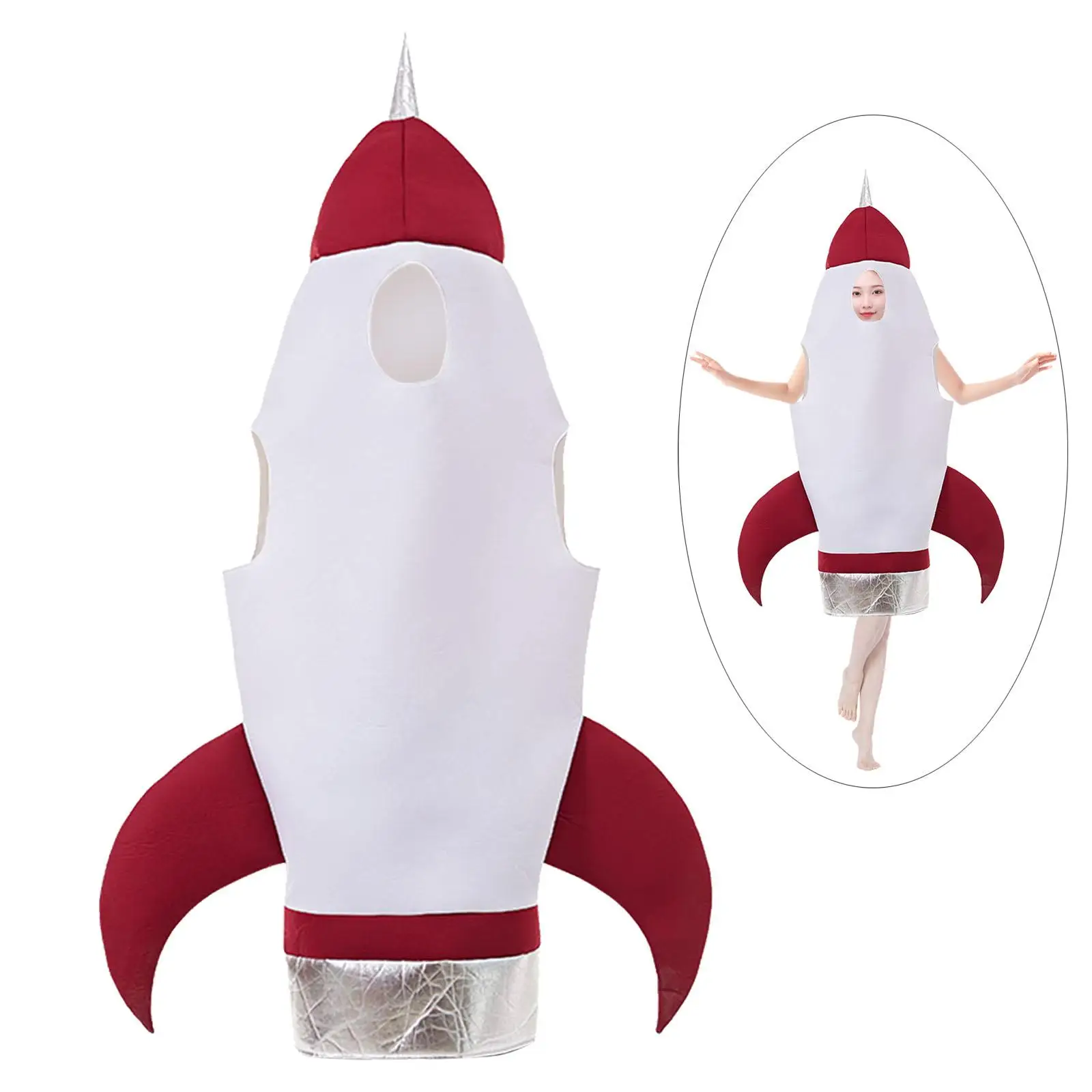 

Adults Rocket Ship Costume Jumpsuit for Party Supplies Stage Performance Birthday