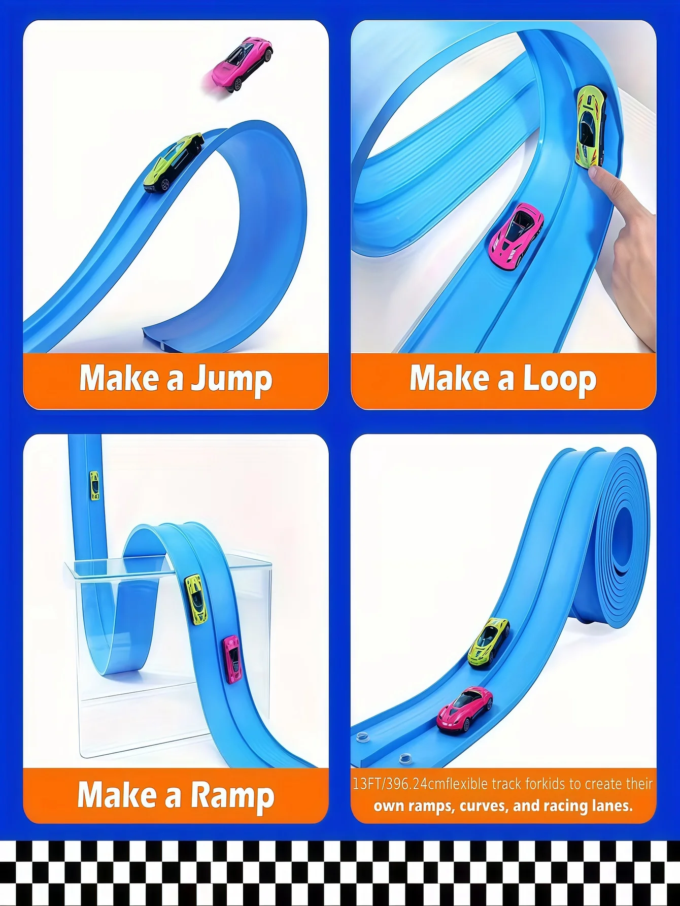 4 meters and 5 meters children's DIY ultra long track assembly track anti gravity inertia car puzzle toy car