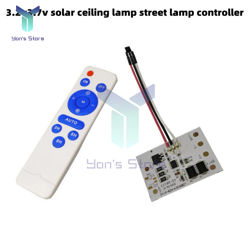 3.2V 3.7V Remote Control Solar Ceiling Light Control Panel Solar Flood Light Integrated Street Light 30W Circuit Board Driver