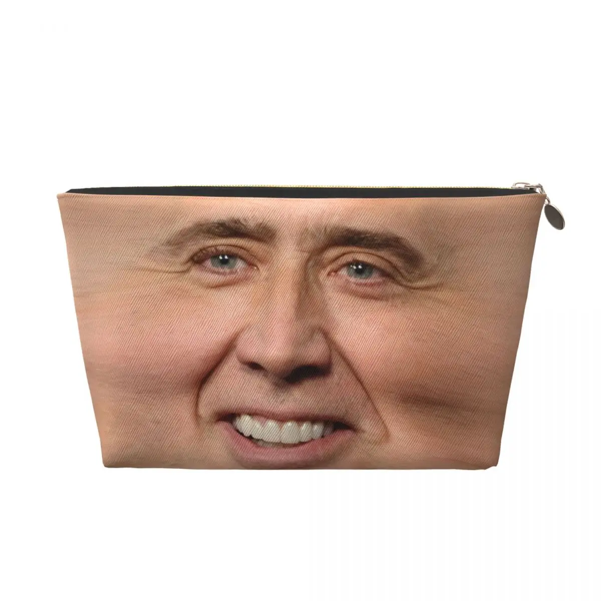 Custom Nicolas Cage Toiletry Bag Women Funny Meme Cosmetic Makeup Organizer Ladies Beauty Storage Dopp Kit Case