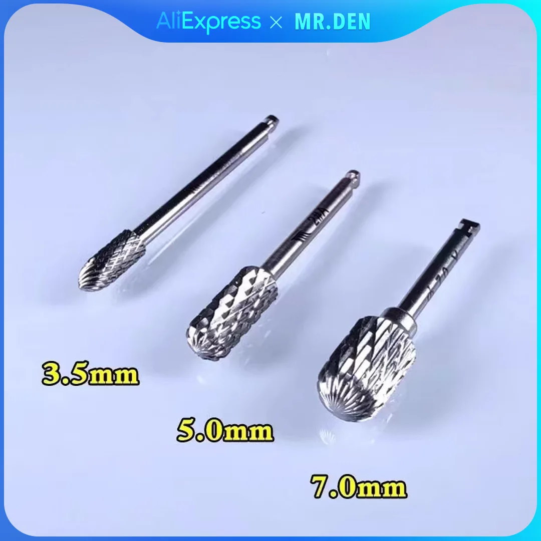 Dental Implant Ball Drill Flat Head Pineapple Drill Stainless Steel Bone Face Dressing Drill For Benders