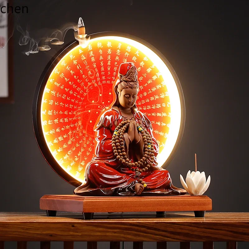 Zen-Inspired Guanyin Bodhisattva Buddha Statue Ornament for Worship and Decoration
