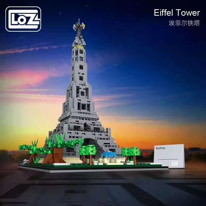 

LOZ/Lizhi Eiffel Tower Mini small particle building blocks famous buildings three-dimensional assembled model toys