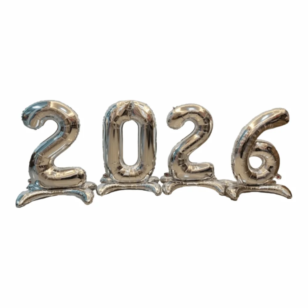 

Standing 2026 Number Foil Balloons New Year 32in Stand 2026 Balloon Party Supplies Navidad 2026 Eve Party Decoration Graduation